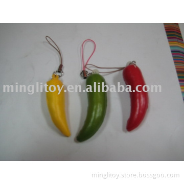 PU hot pepper keychain